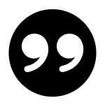 Double Quote Round SVG Icon
